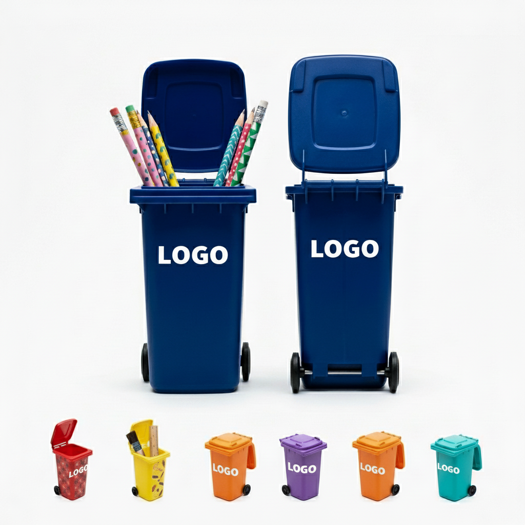 Multicolor Mini Desk Bin & Pen Organizer