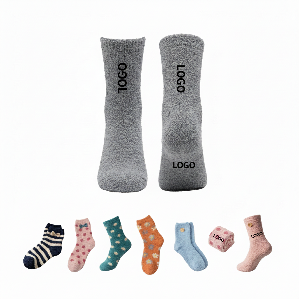 Cozy Colorful Fuzzy Sock Slippers for Home & Casual Wear