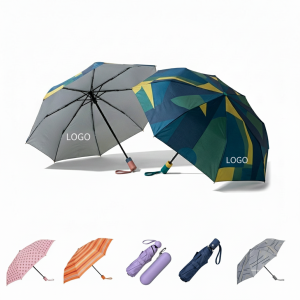 Classic Automatic Travel Umbrella with Water-Repellent Fabric