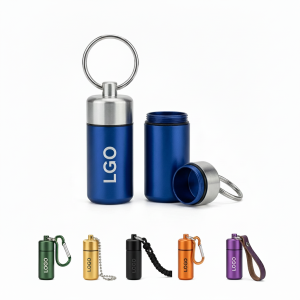 Portable Key Ring Medicine Case for Outdoor Activities and Daily Carry