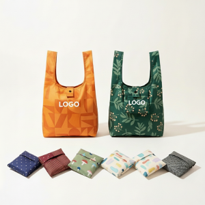 Portable Wallet-Size Foldable Tote Bag for Travel and Shopping